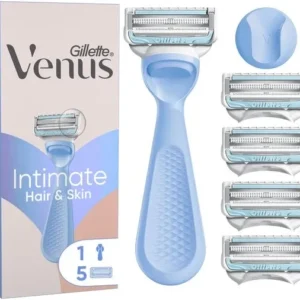 Gillette Venus Intimate voor de intieme zone Scheersysteem - 1 Handvat + 5 Scheermesjes - beschadigde verpakking