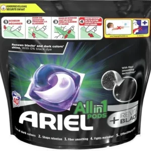 Ariel All in 1 Wasmiddel Pods + Revitablack Zwart - 40 Wasbeurten