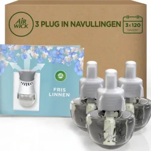 Air Wick Elektrische Luchtverfrisser Navullingen - Fris Linnen - 3 Navullingen - Verpakking beschadigd