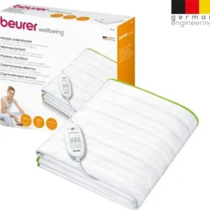 Beurer TS 15 Elektrische deken - Onderdeken - 150 x 80 cm - 3 Warmtestanden - Automatische uitschakeling - Fleece - Machinewasbaar tot 30°- Wit