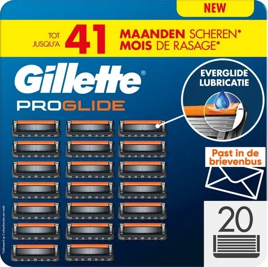 Gillette Fusion5 Proglide Scheermesjes Voor Mannen - 20 Gillette Navulmesjes- beschadigde verpakking