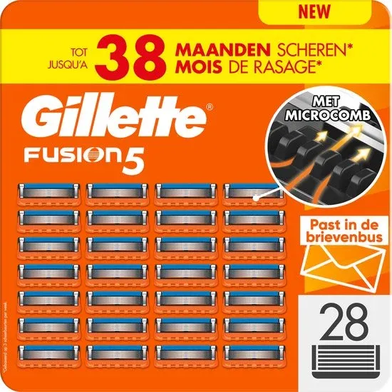 Gillette Fusion5 Scheermesjes voor Mannen - 28 stuks- beschadigde verpakking