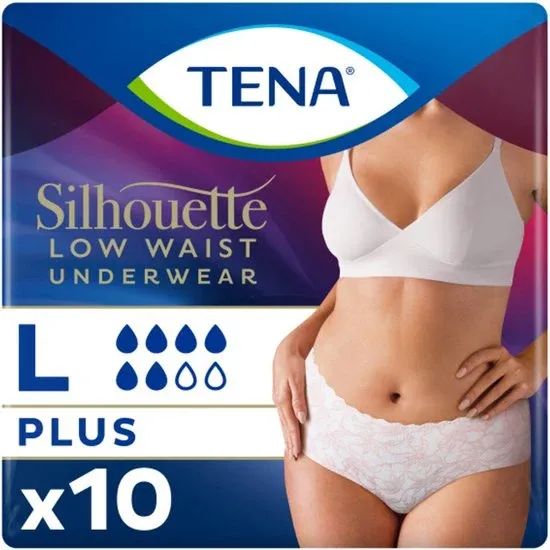 TENA Silhouette White- Classic - wasbaar absorberend ondergoed maat L - incontinentie Maat L