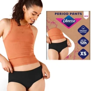 Libresse Menstruatie Ondergoed Wasbaar - zwart biologisch katoen - Extra Small - Verpakking beschadigd