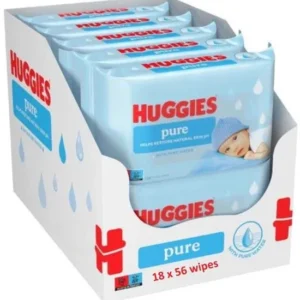Huggies billendoekjes - Pure 99% water - 18 x 56 stuks - 1008 doekjes