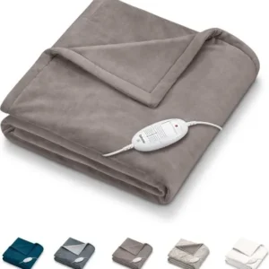 Beurer HD 75 Warmtedeken - Test: zeer goed - 180 x 130 cm - 6 Warmtestanden - Luxe elektrische bovendeken - Taupe - Beschadigde verpakking