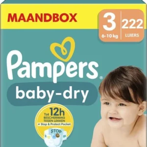 Pampers Baby-Dry - Maat 3 (6kg-10kg) - 222 Luiers