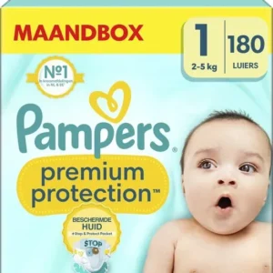 Pampers Premium Protection - Maat 1 (2kg-5kg) - 180 Luiers