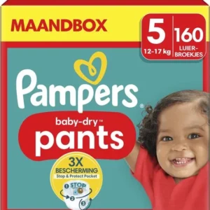 Pampers Baby-Dry Pants - Maat 5 (12kg-17kg) - 160 Luierbroekjes - Maandbox