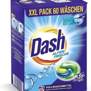 Dash AlpenFris 3 in 1 Caps XXL economy pak 60 Wasmiddelcapsules voor witte was - 1.59 kg