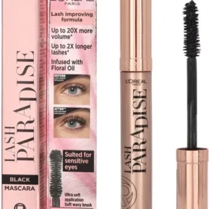 L’Oréal Paris Lash Paradise Zwarte Mascara - 01 Black - Zwarte Volume Mascara Verrijkt met bloemolie - 6,4 ml