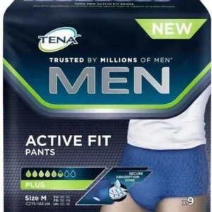 TENA Men Plus Medium - Incontinentiebroekje 9st - Verpakking beschadigd