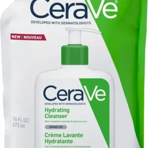 CeraVe Hydraterende Reinigingscrème Navulling - voor de Normale tot Droge Huid - met 3 Essentiële Ceramiden - 473ml
