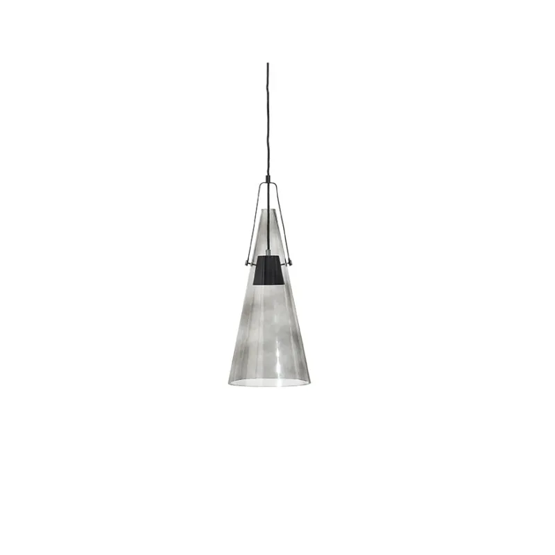 Yama Pendant Glas Middle EU E14 5,5W Glas grau von Stellar Works