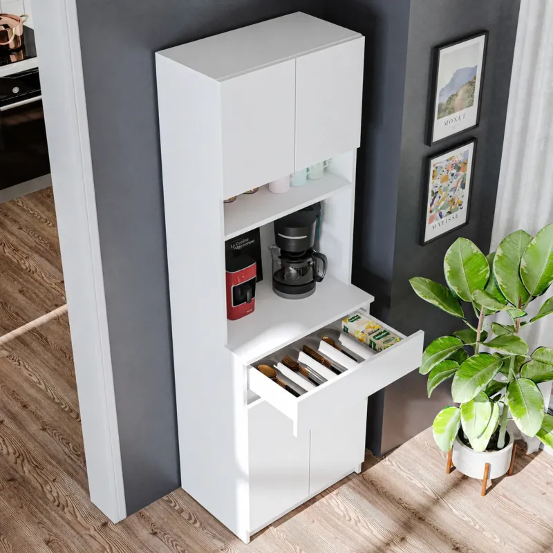 Roomart Küchenschrank NAPOLI, 180 cm, mit offener Nische und Schublade, in 4 Farben