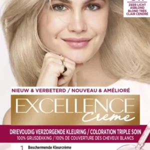 L'Oréal Paris Excellence Crème Zeer Licht Asblond Haarkleuring - Verpakking beschadigd