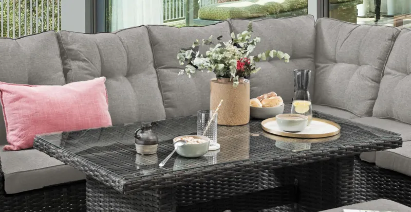 Loungegruppe SANTA PONSA DELUXE mit Esstisch Detail