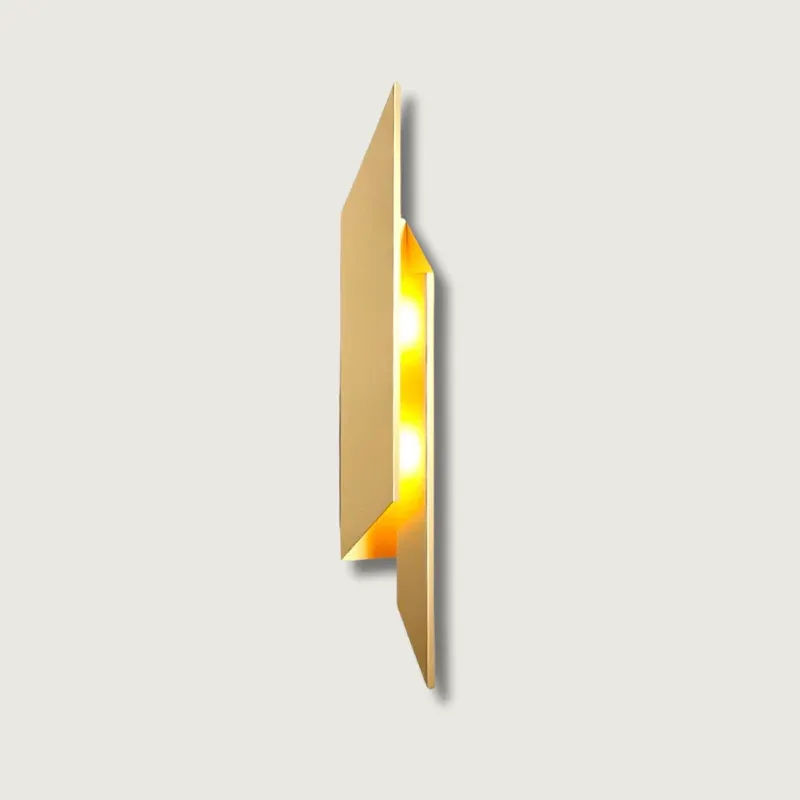 Modern LED Wall Light Golden Angular Design - Product showcase