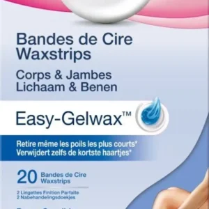 Veet Easy-Gelwax Ontharingsstrips Benen & Lichaam - Gevoelige Huid - 20 stuks