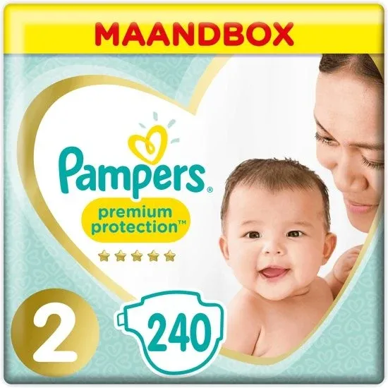 Pampers Premium Protection - Maat 2 4-8 kg - doos 240 luiers
