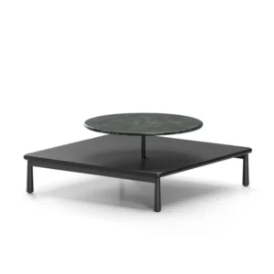 Arc Couchtisch in schwarzer Eiche, 85x85 cm von Stellar Works