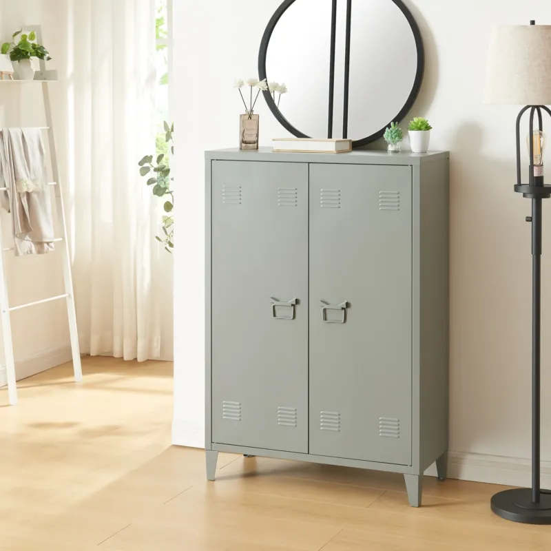Metallschrank Oripää - 110x75x33cm - Dunkelgrau