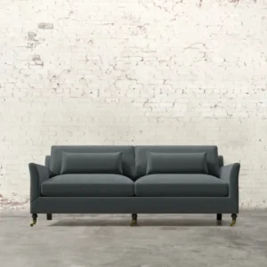Alfie 87" Sofa with Brass Casters