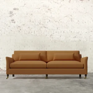 Alfie 97" Sofa with Brass Casters