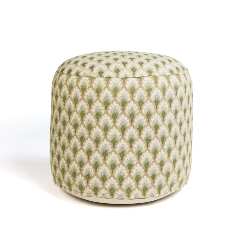 Palais In-& Outdoor Sitzpouf Jessica Olivgrün & Ecru