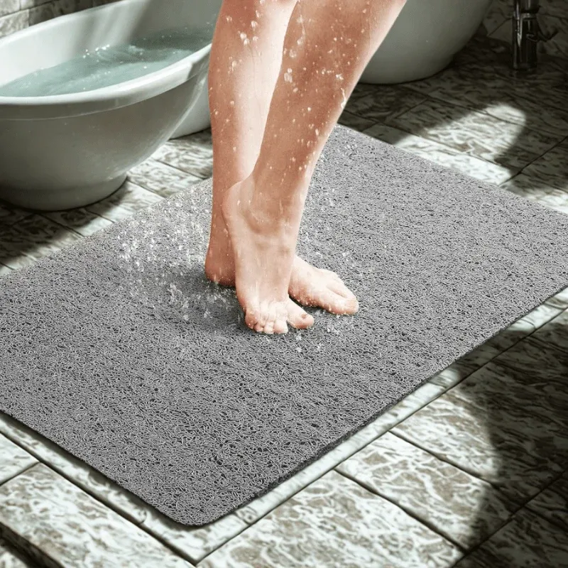 Non-Slip Shower Mat Fast Drainage PVC Surface - Product showcase