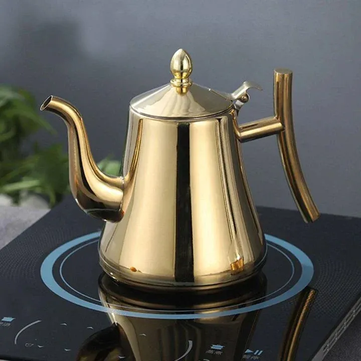 Stainless Steel Induction Kettle Built-in Filter System - Product showcase