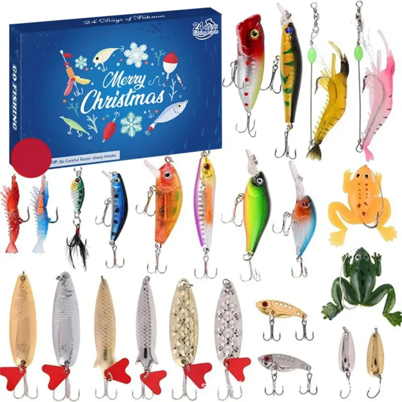 Fishing Advent Calendar 24 Waterproof Freshwater Accessories - Product showcase