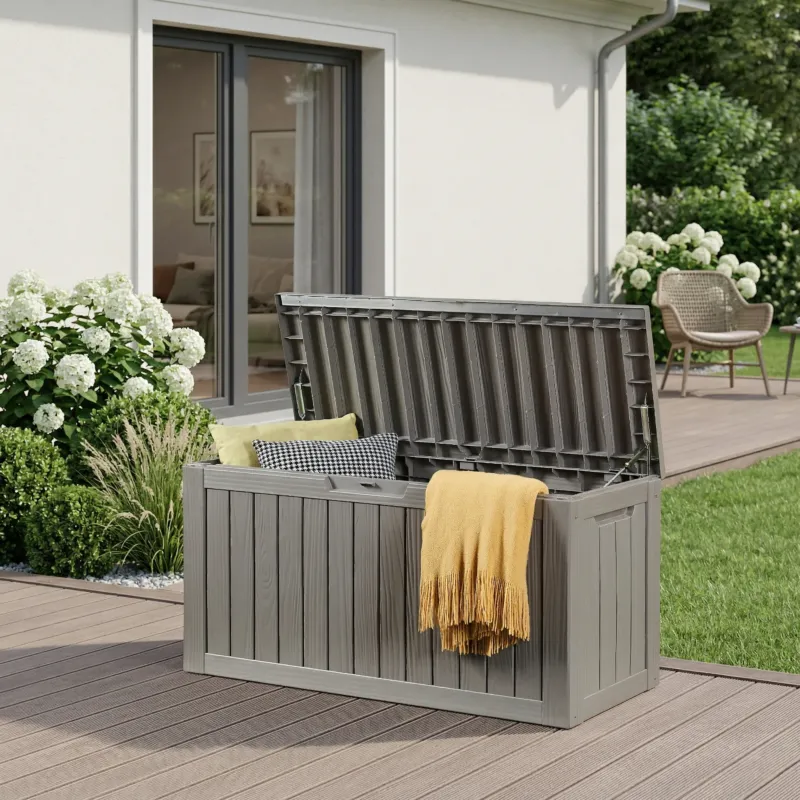 Outdoor-Aufbewahrungsbox Vades 117x47x59 cm [casa.pro]