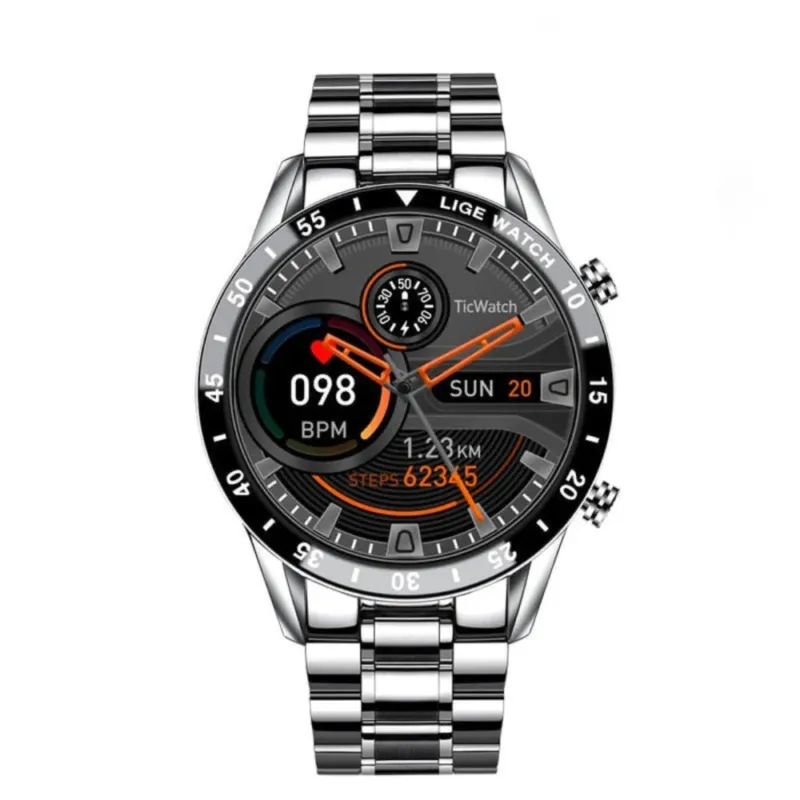 Stainless Steel Smart Watch 4G AMOLED Health Tracker - Product example