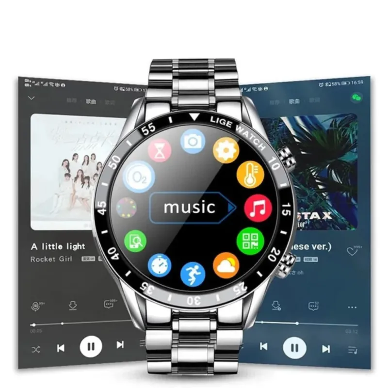 Stainless Steel Smart Watch 4G AMOLED Health Tracker - Product detail 4