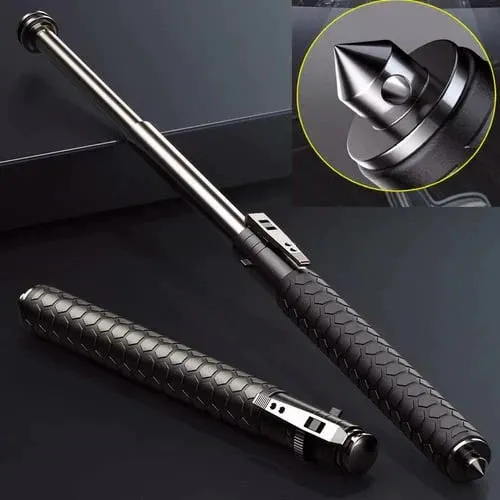 Adjustable Walking Stick Automatic Folding Design With Quad Base - Product showcase