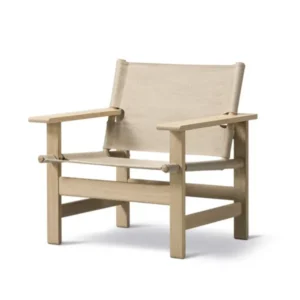 The Canvas Chair, seifenbehandelt Eiche natur Canvas von Børge Mogensen