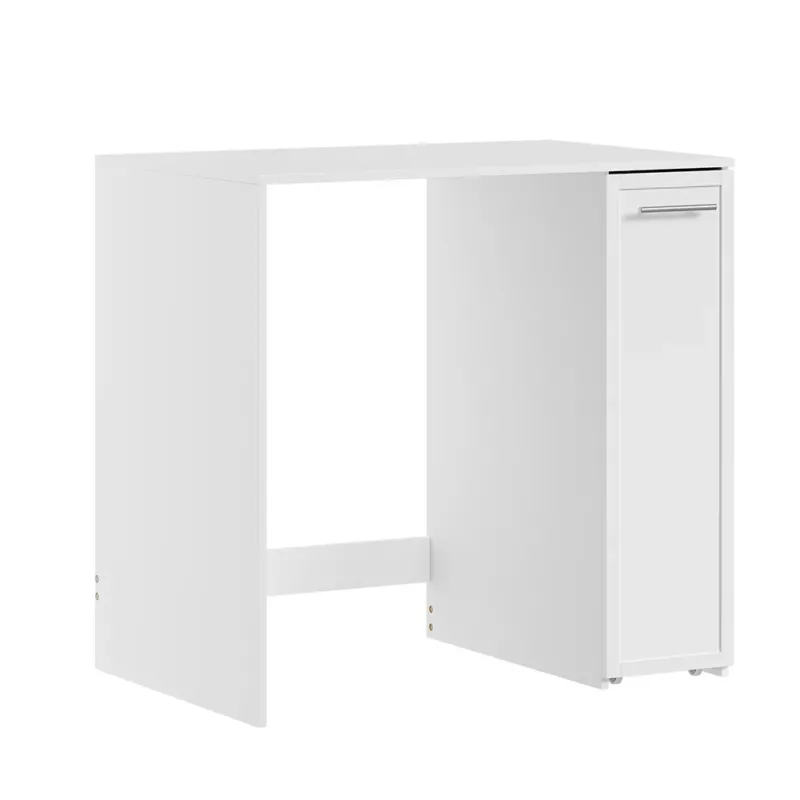 SoBuy | Waschmaschinenregal | Waschmaschinenunterschrank mit Schublade und Auszug | White | BZR229-W