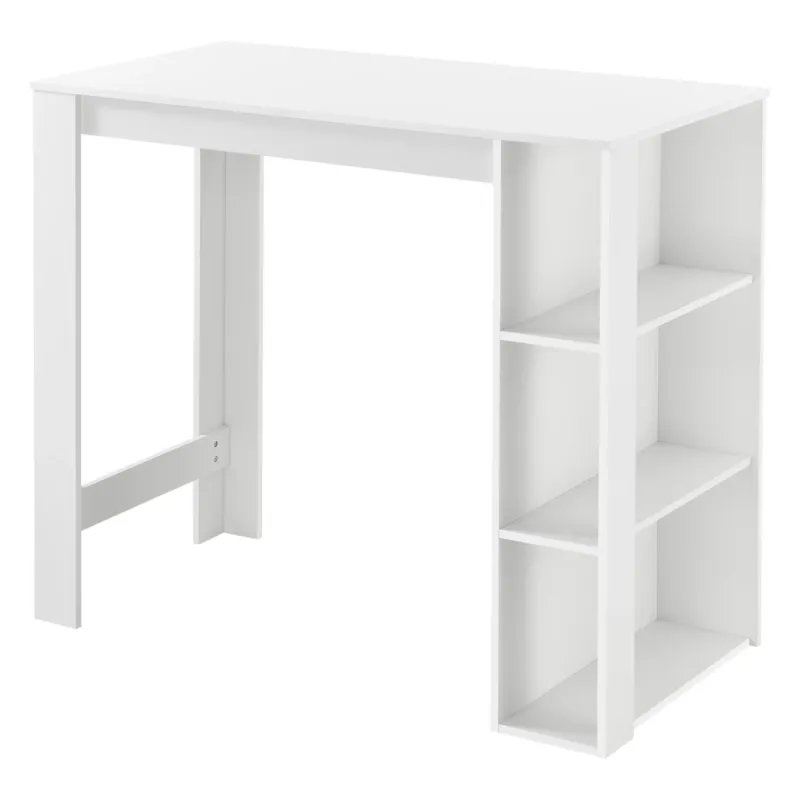 Bartisch Danderyd 120x60x106 cm mit 3 Ablagefächern [en.casa] - premiumXL