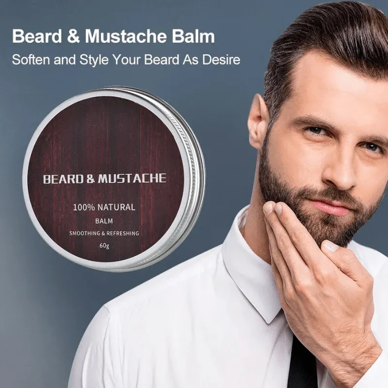 Beard Growth Kit Complete Care Set with Dermaroller and Natural Oils - Detailed view