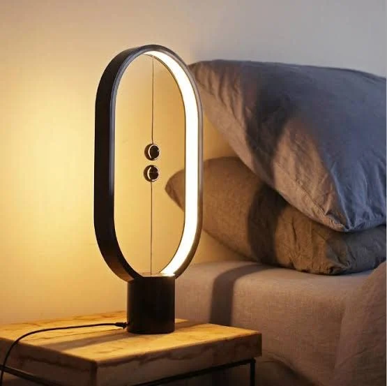 Wooden Table Lamp Magnetic Touch Control LED Light - Product showcase