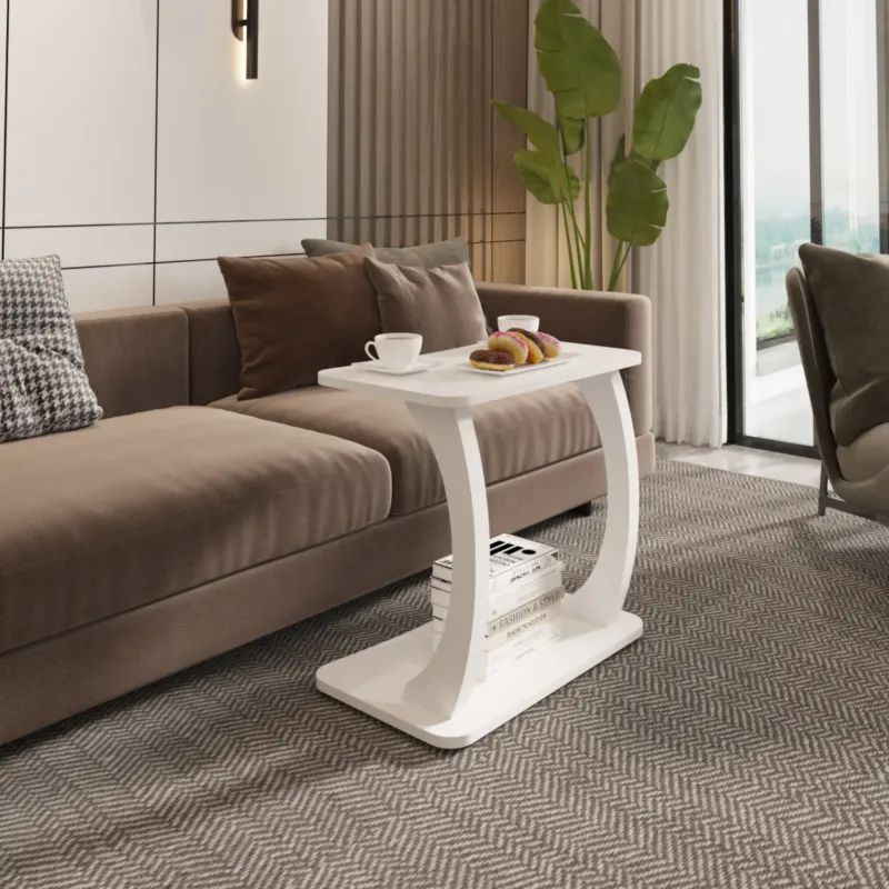 Beistelltisch Stattela C-förmig 59x35x56 cm [en.casa]