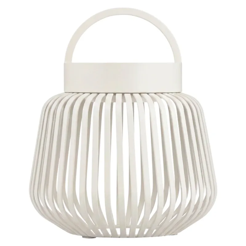 Blomus Lito mobiele lantaarn met led lamp in kleur Silk Grey en met hoogte van 12 cm