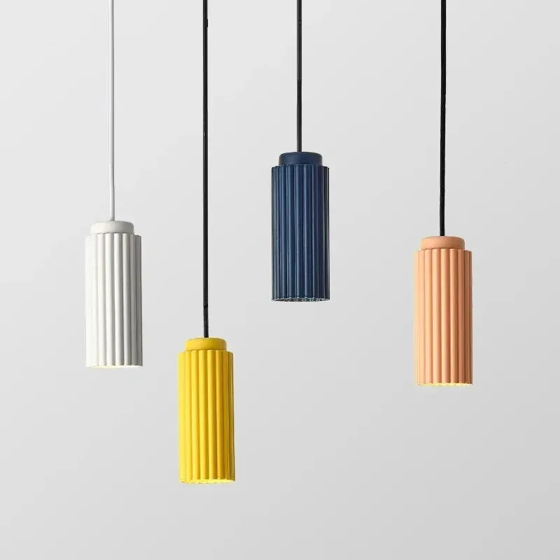 Nordic Pendant Light Fluted Cylinder LED Design - Product detail 4