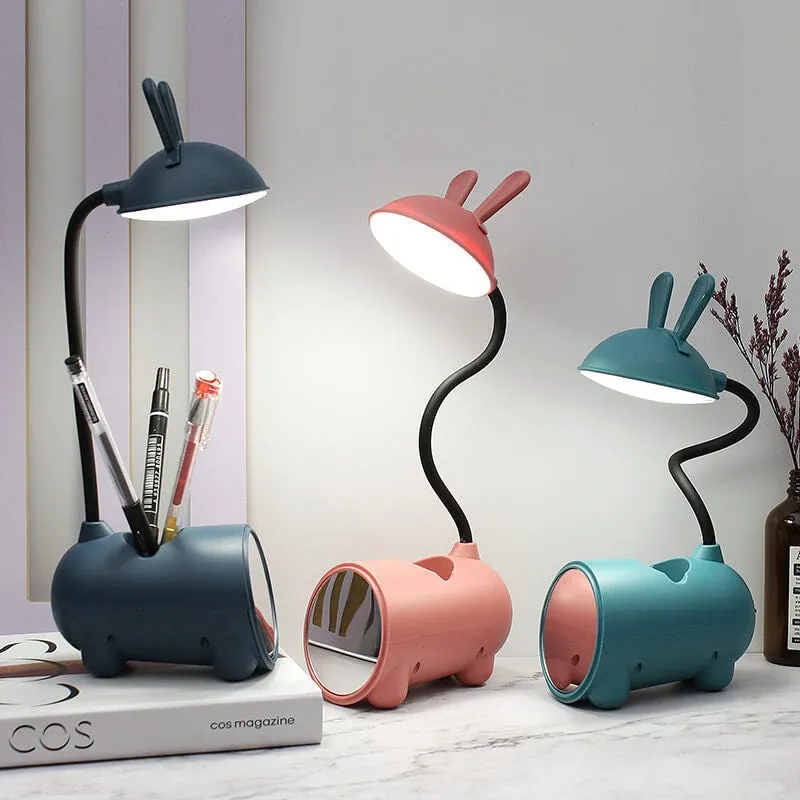 Bunny Table Lamp Rechargeable Touch Control with Pen Holder - Product example