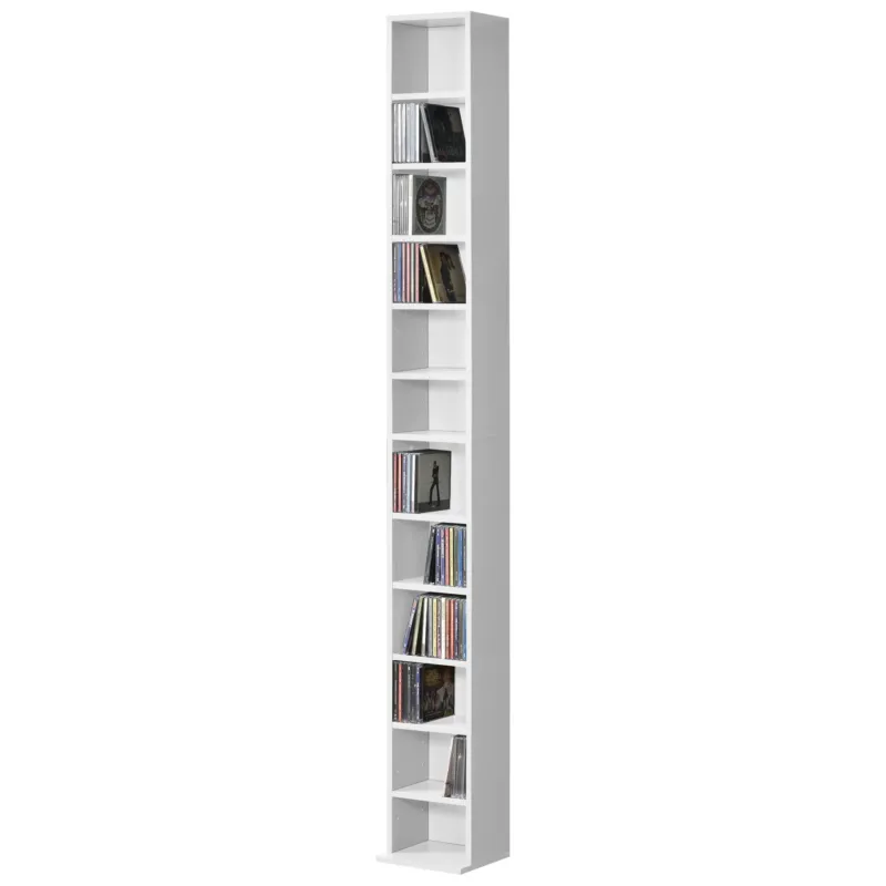 CD Regal Tynset 175x20x20 cm mit 12 Fächern [en.casa] - premiumXL