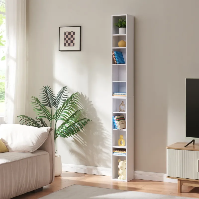 CD Regal Tynset 187x20x17 cm mit 10 Fächern [en.casa]