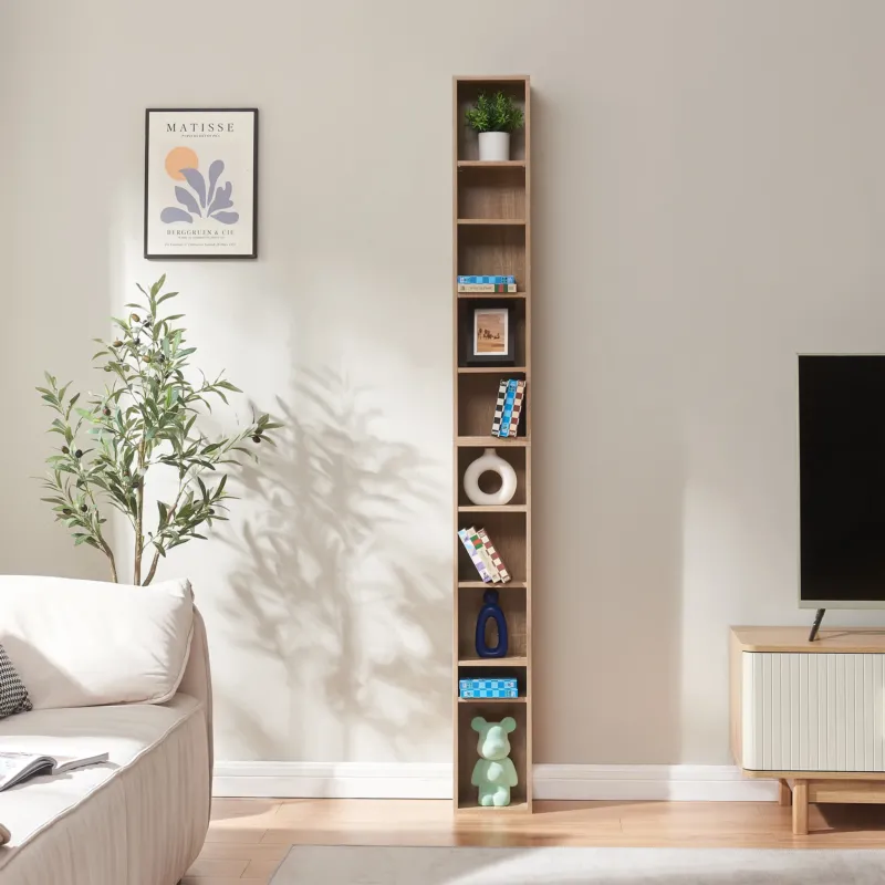 CD Regal Tynset 187x20x17 cm mit 10 Fächern [en.casa] – Bild 2