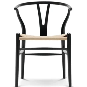 Wishbone Chair CH24, Schwarz Eiche von Hans J. Wegner