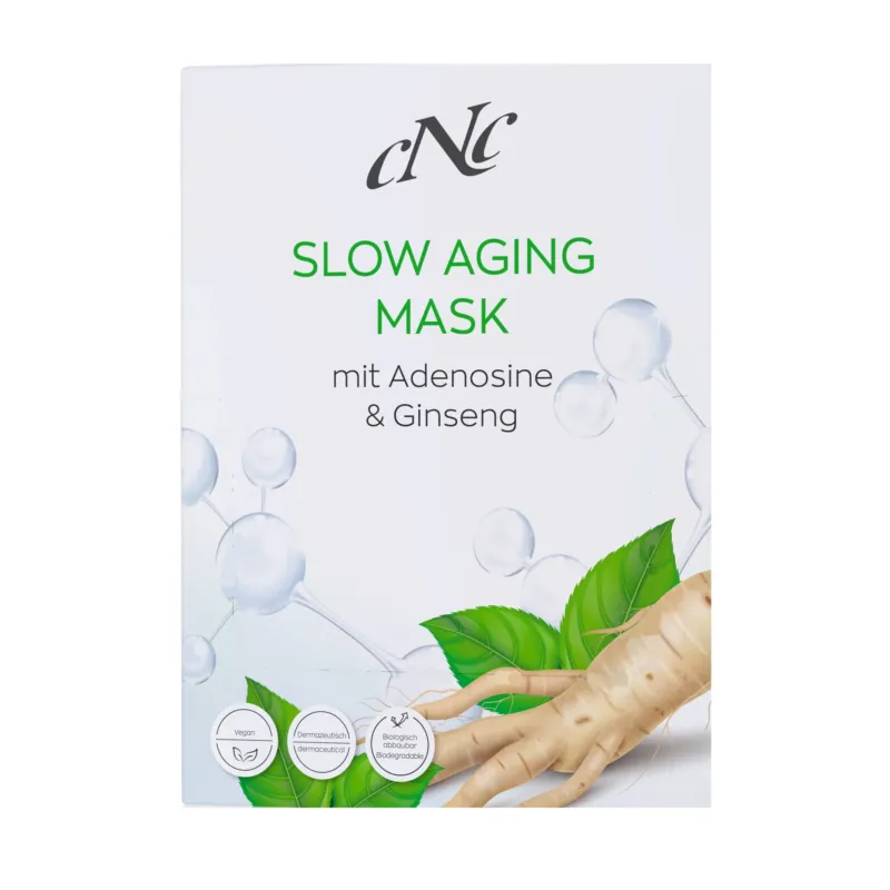 CNC Slow Aging Mask mit Adenosin & Ginseng – Aktiviert die Zellerneuerung und die Entstehung von Zeichen stressbedingter vorzeitiger Hautalterung werden verzögert. , 1St.